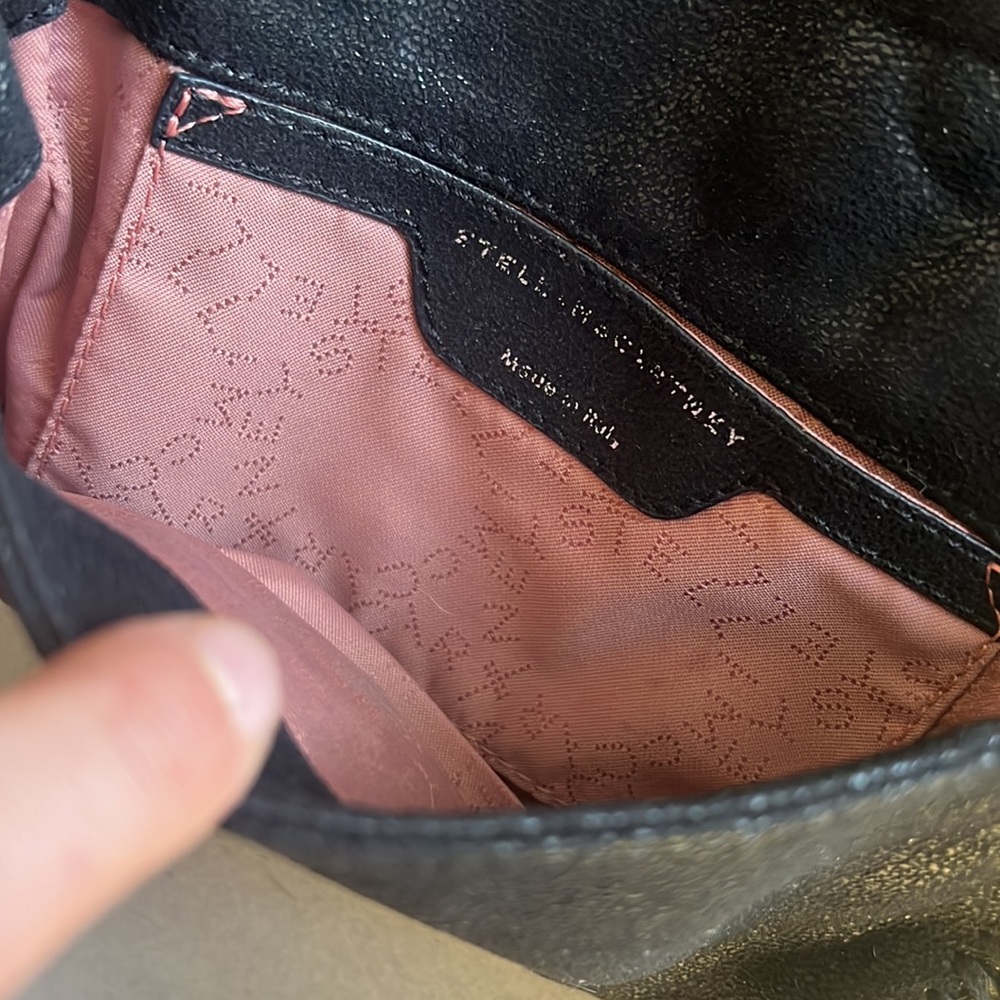Stella McCartney shaggy deer Falabella crossbody bag in black - Picture 6 of 9